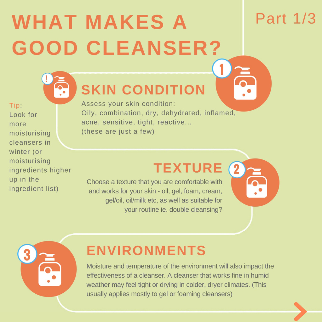 What makes a good cleanser 1 skin condition texture environments