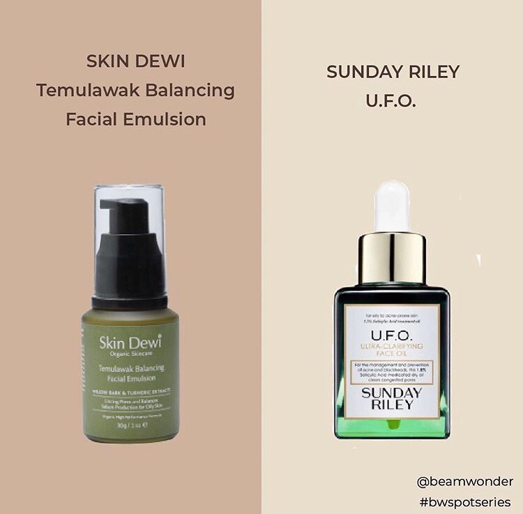 Sunday Riley UFO vs Skin Dewi Facial Emulsion