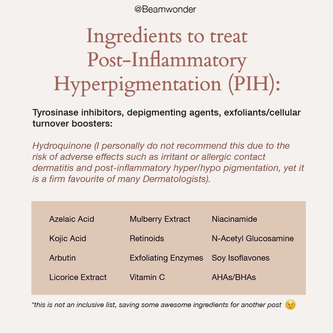 Ingredients to Treat Post-Inflammatory Hyperpigmentation(PIH)